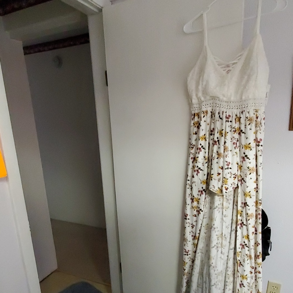 Lace walk thru maxi